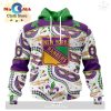 Custom NHL New Jersey Devils Special Mardi Gras Design Hoodie