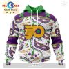 Custom NHL Pittsburgh Penguins Special Mardi Gras Design Hoodie