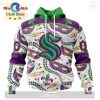 Custom NHL San Jose Sharks Special Mardi Gras Design Hoodie