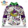 Custom NHL Toronto Maple Leafs Special Mardi Gras Design Hoodie