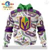 Custom NHL Washington Capitals Special Mardi Gras Design Hoodie