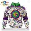 Custom NHL Boston Bruins Special Mardi Gras Design Hoodie