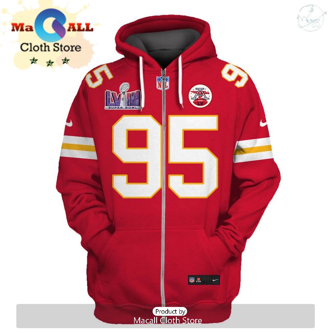 Limited Edition Chris Jones Kansas City Chiefs Red Hoodie Jersey Limited Edition Chris Jones Kansas City Chiefs Red Hoodie Jersey