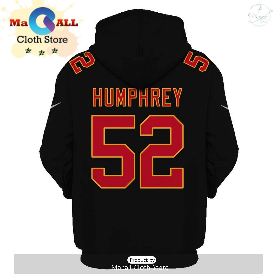 Limited Edition Creed Humphrey Kansas City Chiefs Black Hoodie Jersey