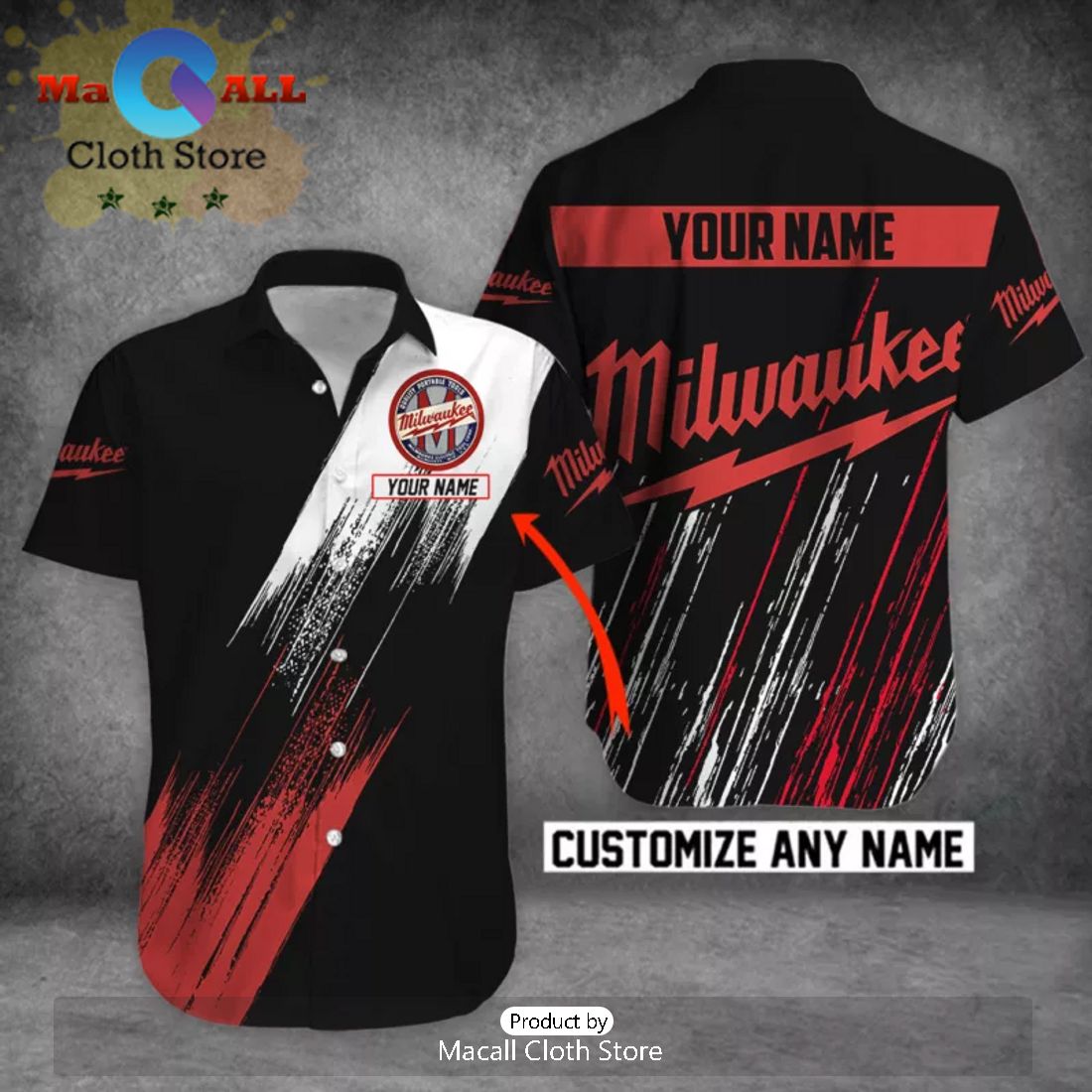 Custom Milwaukee 3D Apprels Hawaiian Shirt