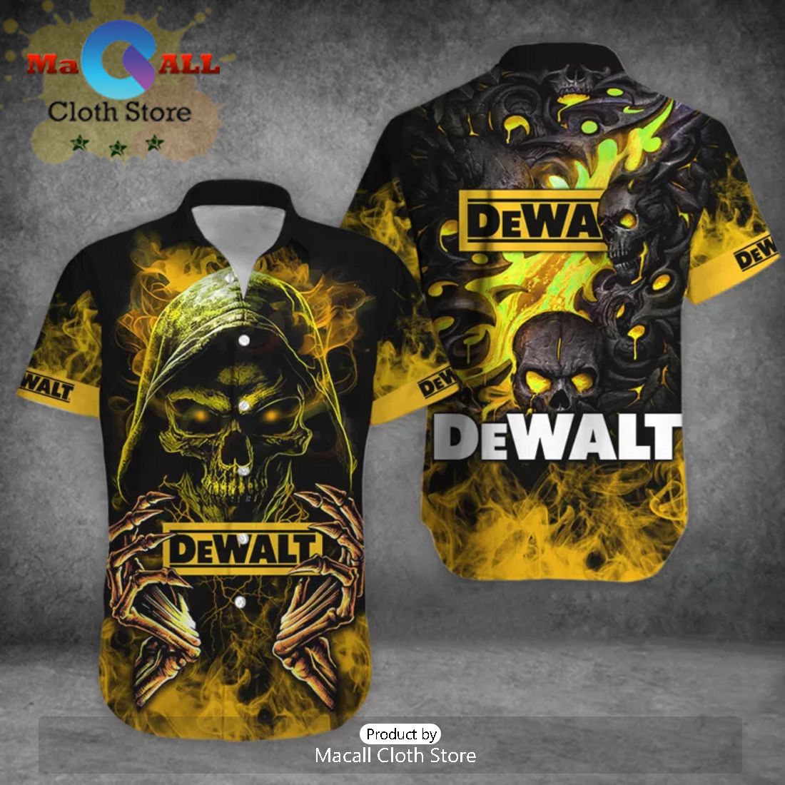 Dewalt Skull 3D Apparels Hawaiian Shirt Limited Edition