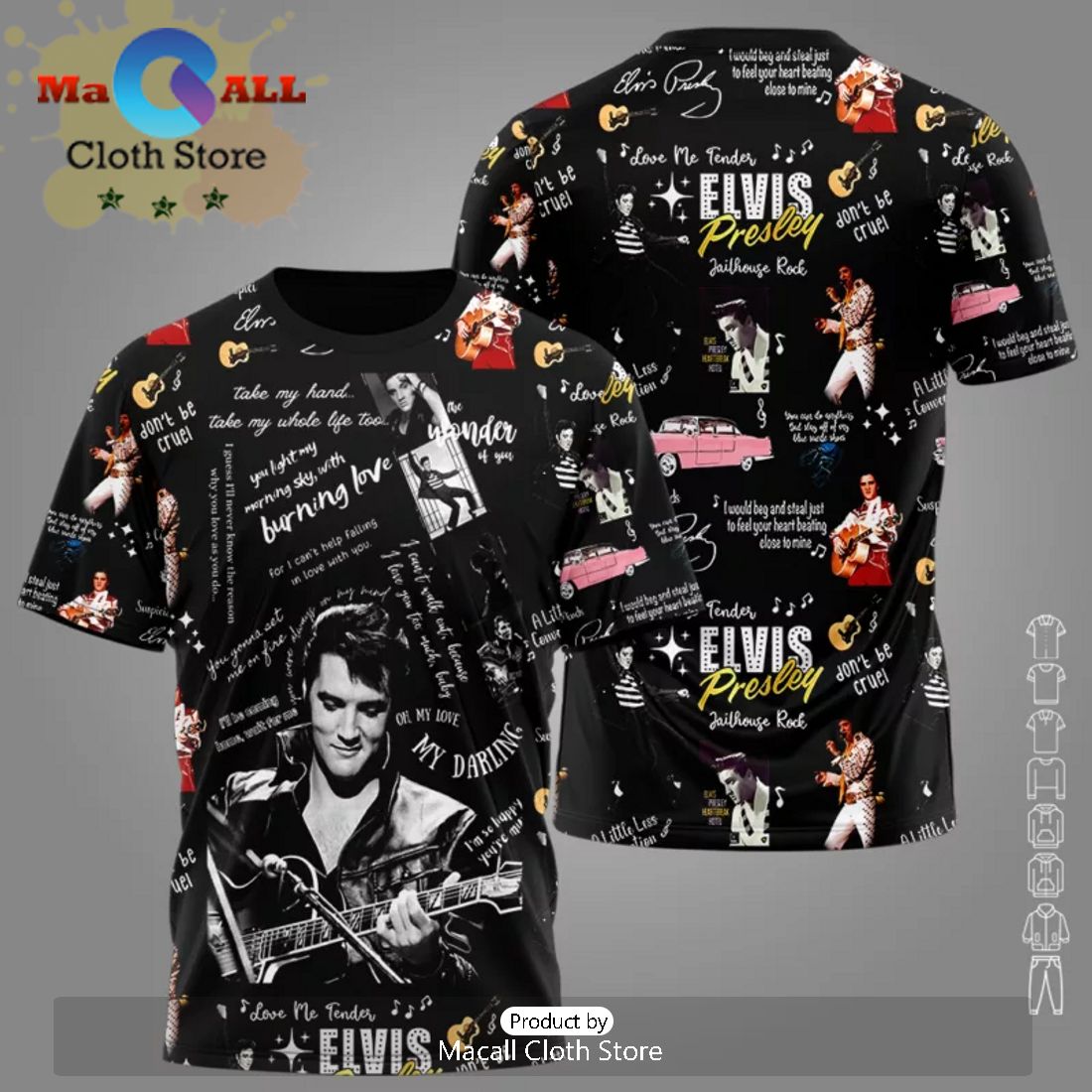 Elvis Presley Signatures 3D Hawaiian Shirt Limited Edition