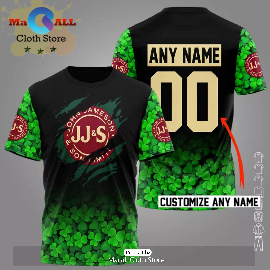 Jameson St Patrick’s Day Custom 3D Apparels Hawaiian Shirt
