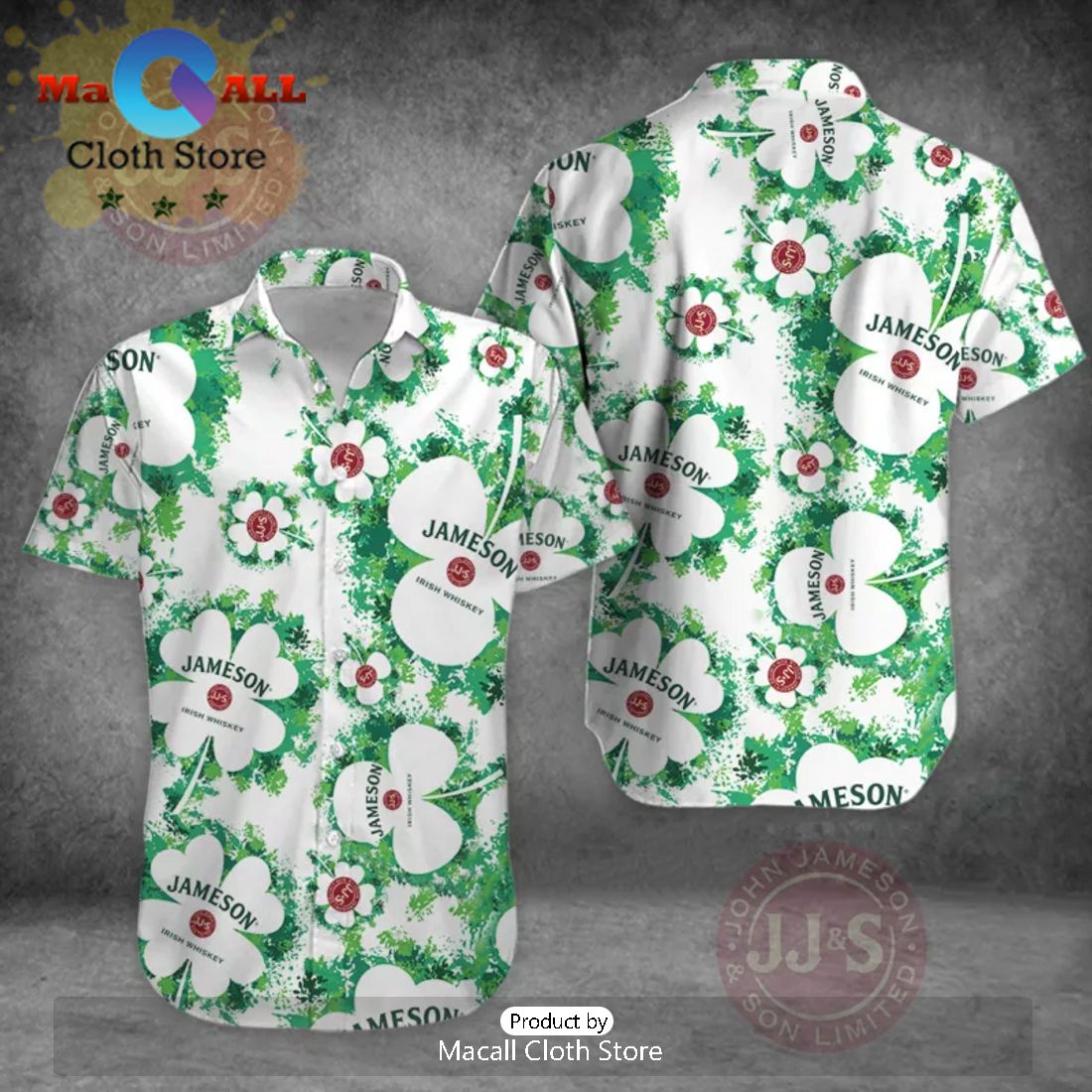 Jameson St Patrick’s Day Leafs Design Apparels Hawaiian Shirt