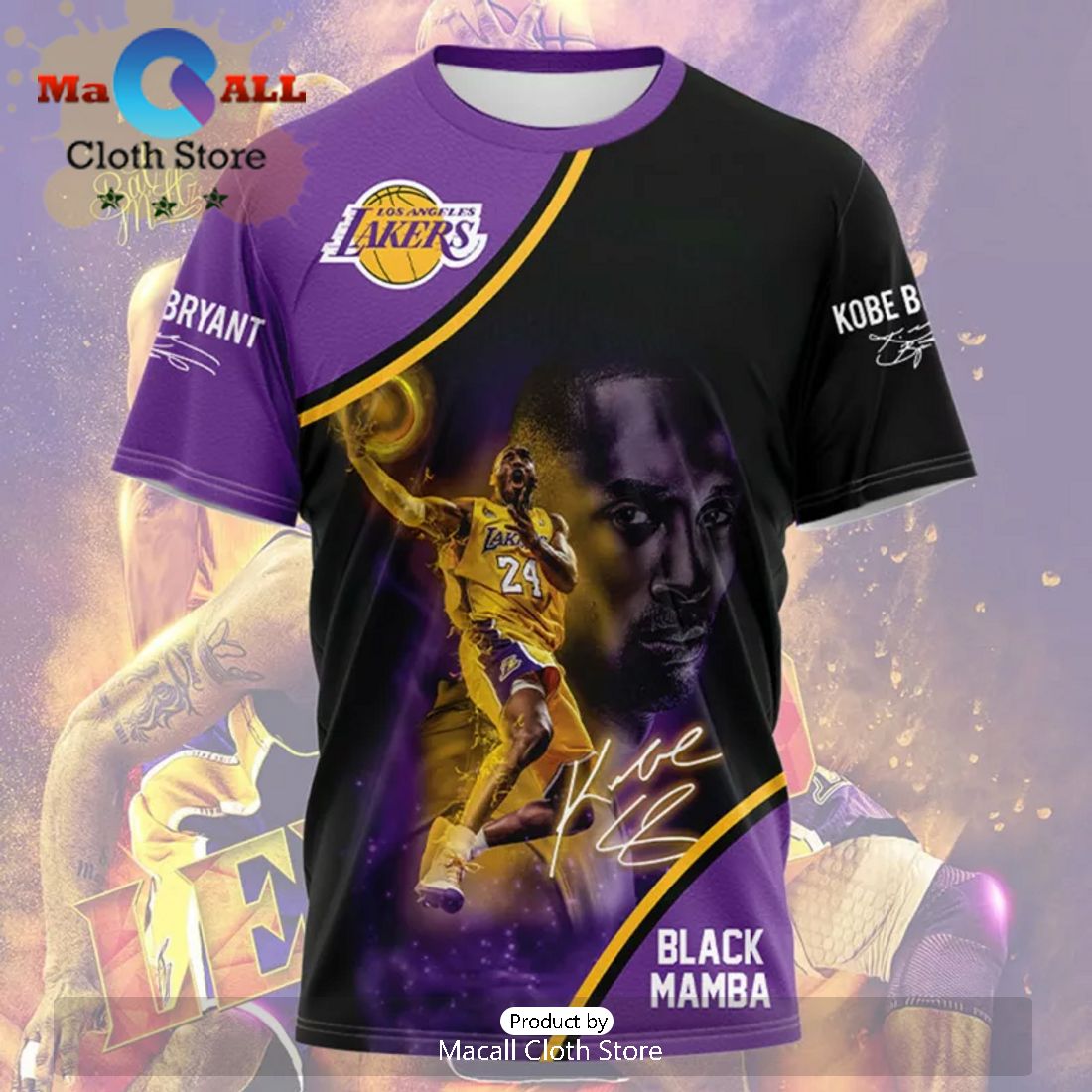 Kobe Bryant Los Angeles Lakers NBA Basketball Signatures Hawaiian Shirt