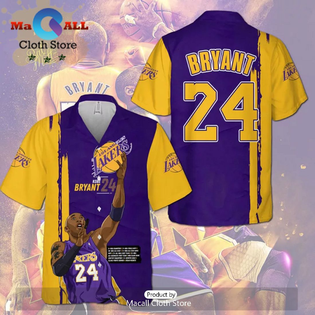 Limited Edition NBA Los Angeles Lakers Kobe Bryant Hawaiian Shirt