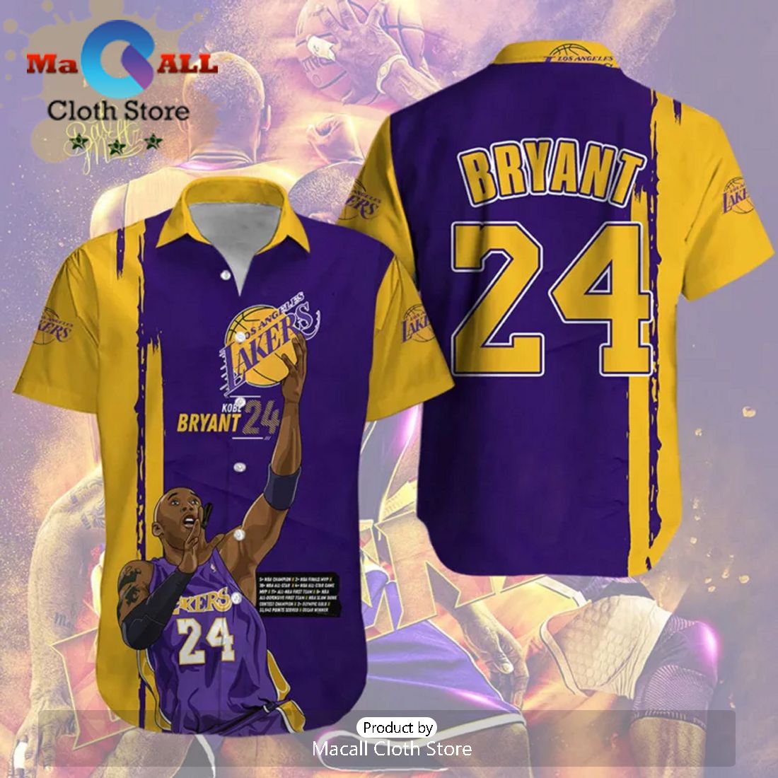 Limited Edition NBA Los Angeles Lakers Kobe Bryant Hawaiian Shirt