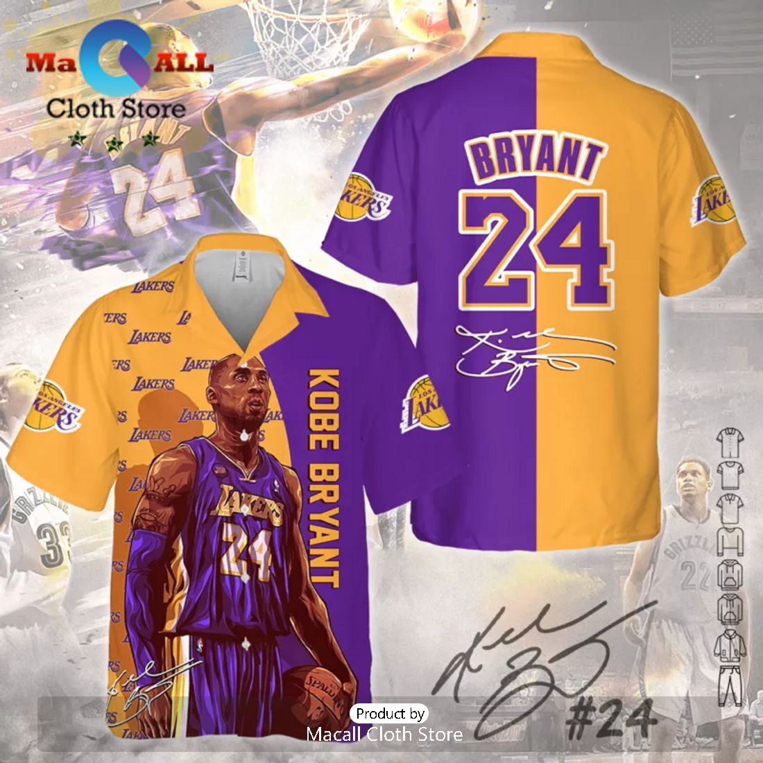 Limited Los Angeles Lakers NBA Kobe Bryant Sport Hawaiian Shirt