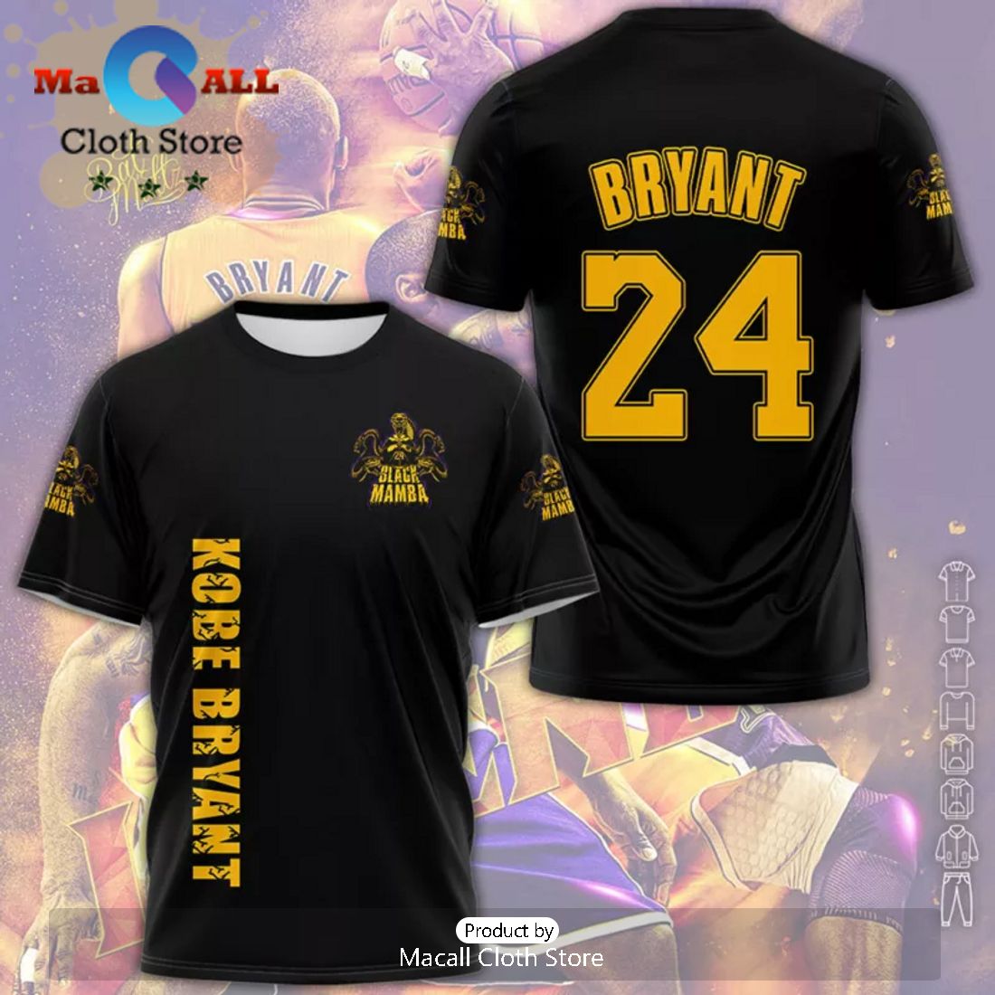 Los Angeles Lakers NBA Kobe Bryant Black Luxury Hawaiian Shirt
