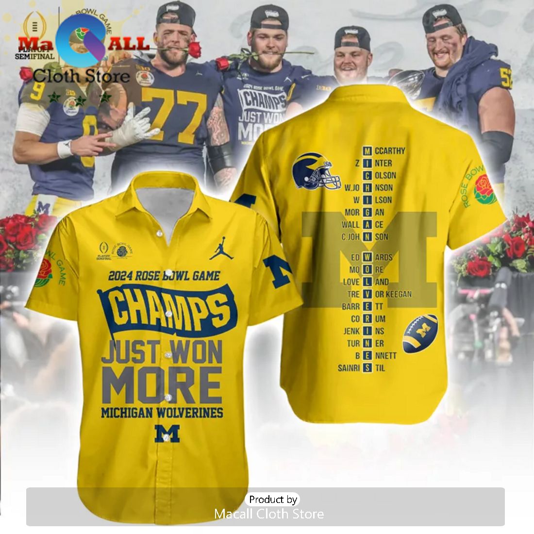 Michigan Wolverines 2024 Rose Bowl Game Champions Just Won More Hawaiian Shirt