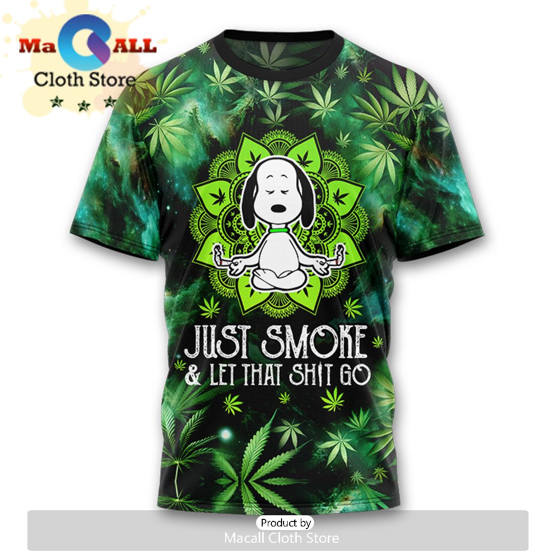Snoopy Just Smoke And Let That Shit Go Galaxy Hawaiian Shirt