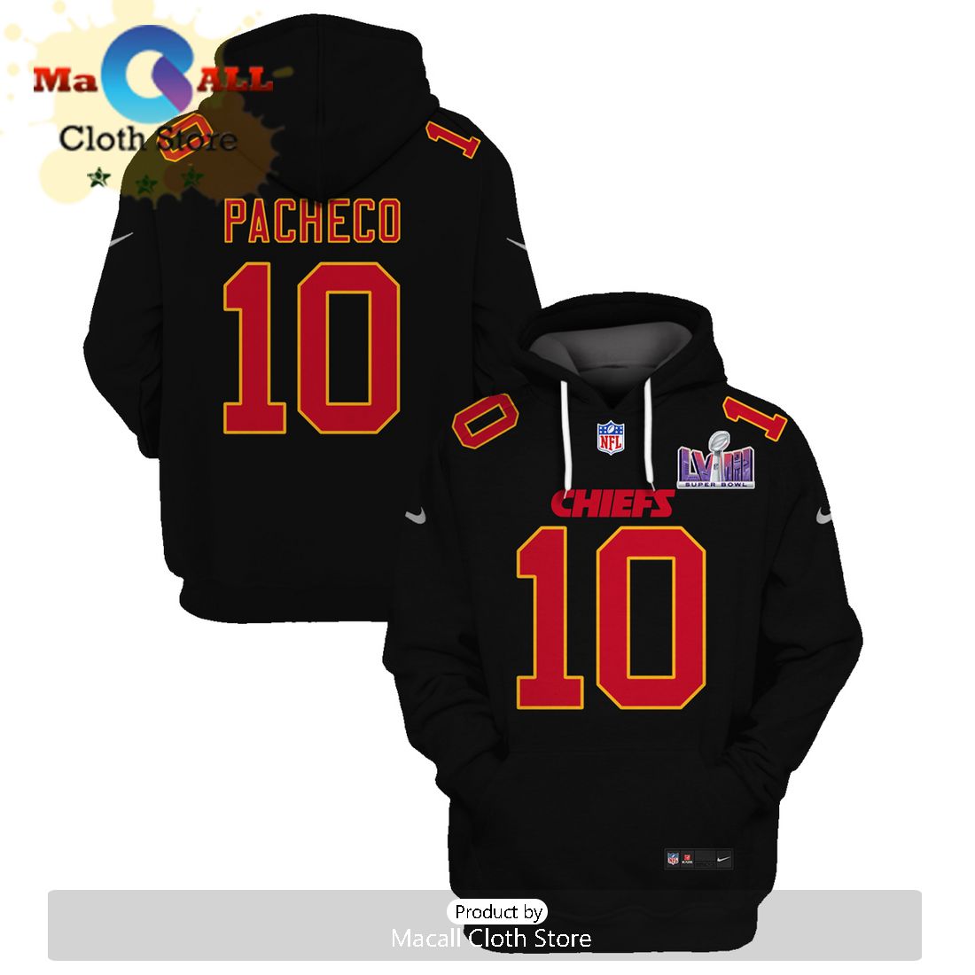 Personalized Isiah Pacheco Kansas City Chiefs Limited Edition Black Hoodie Jersey