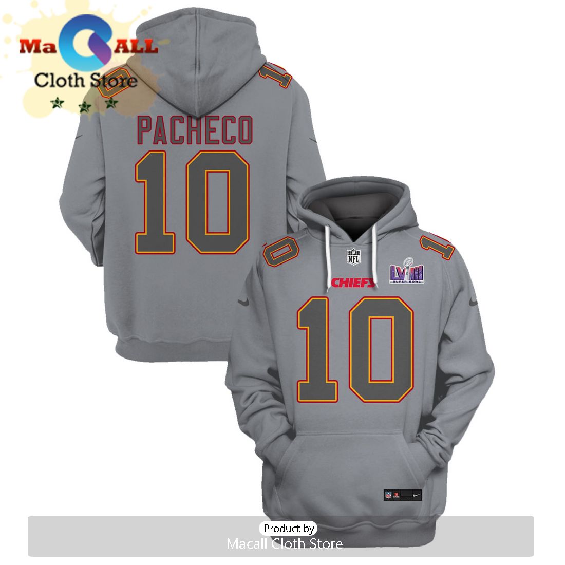 Personalized Isiah Pacheco Kansas City Chiefs Limited Edition Grey Hoodie Jersey
