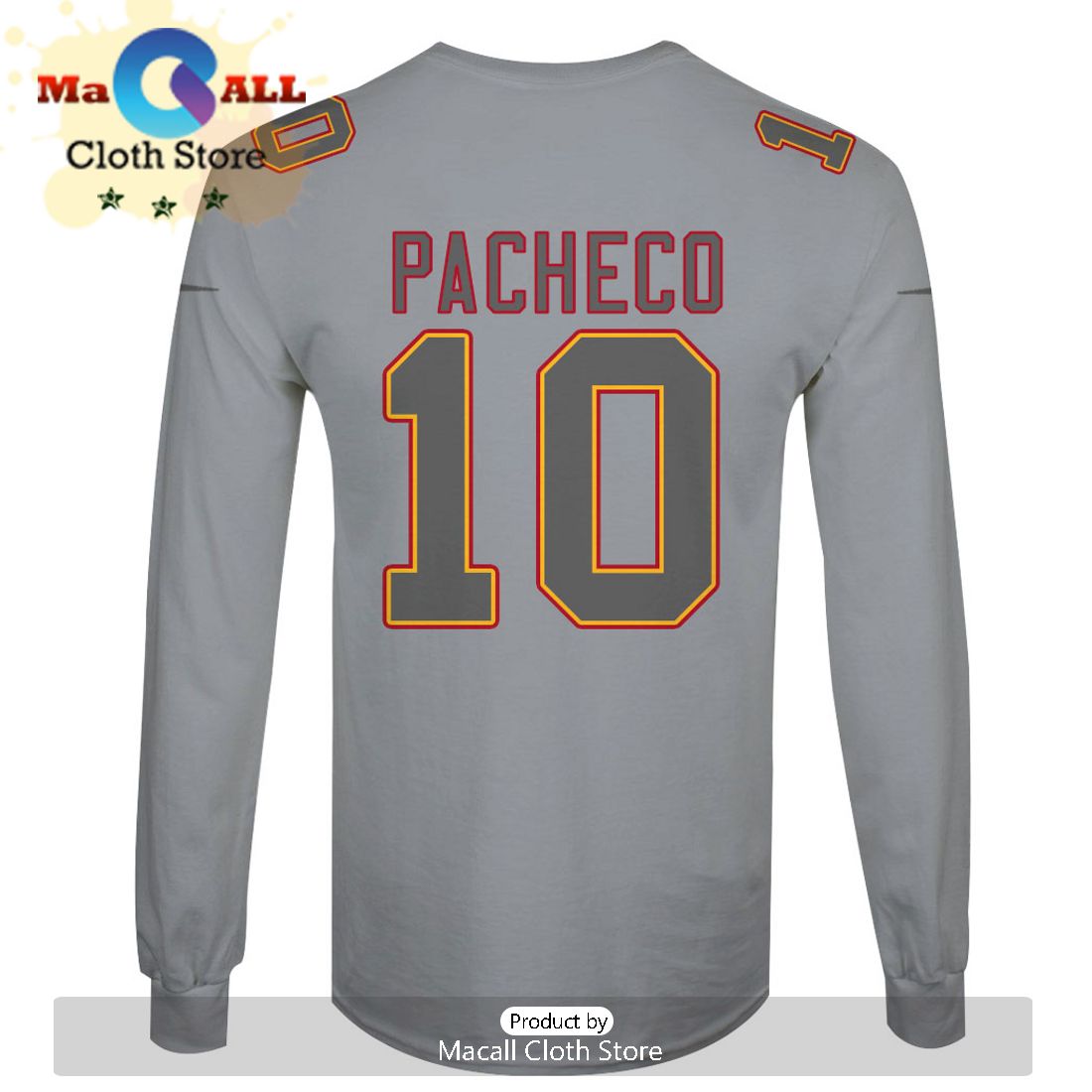 Personalized Isiah Pacheco Kansas City Chiefs Limited Edition Grey Hoodie Jersey