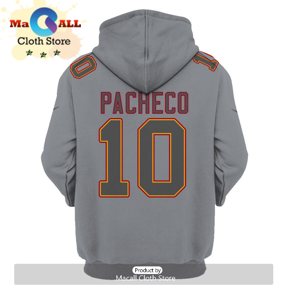 Personalized Isiah Pacheco Kansas City Chiefs Limited Edition Grey Hoodie Jersey