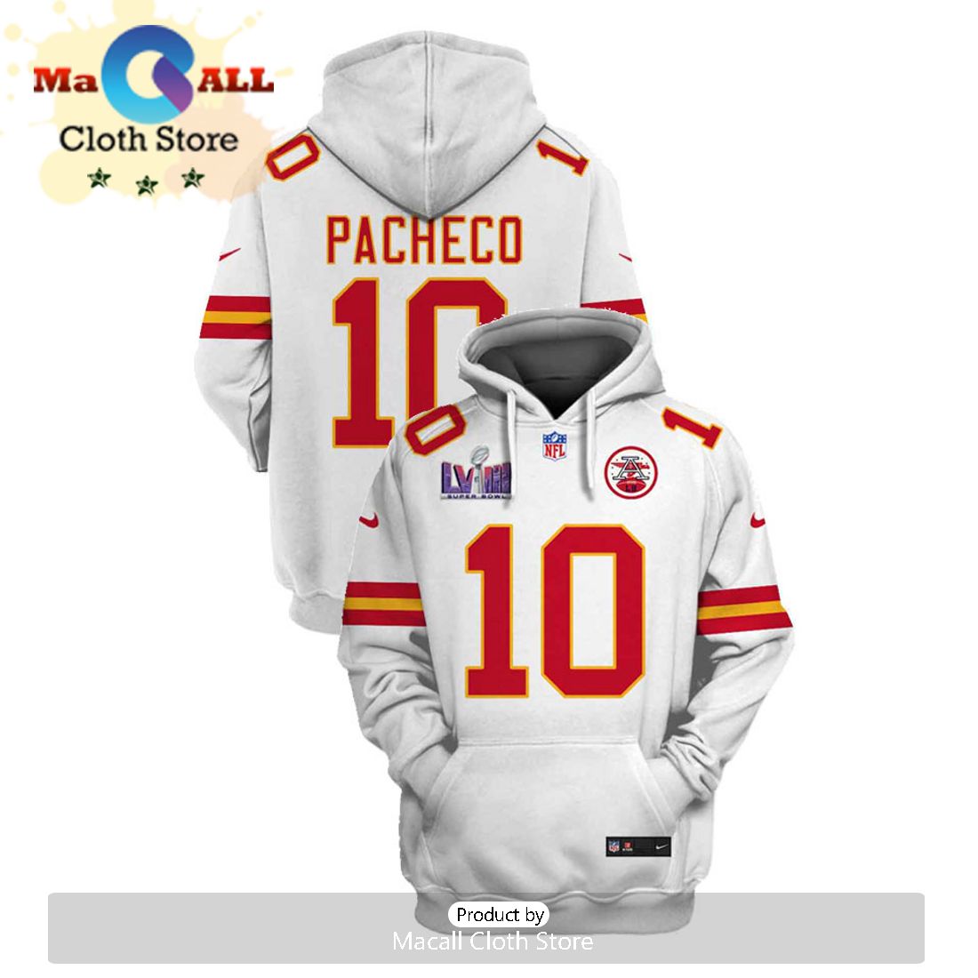 Personalized Isiah Pacheco Kansas City Chiefs Limited Edition White Hoodie Jersey
