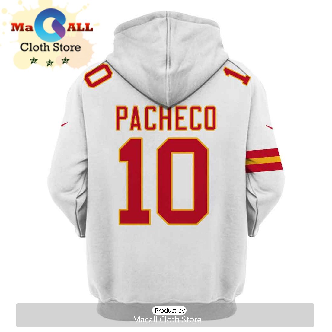 Personalized Isiah Pacheco Kansas City Chiefs Limited Edition White Hoodie Jersey