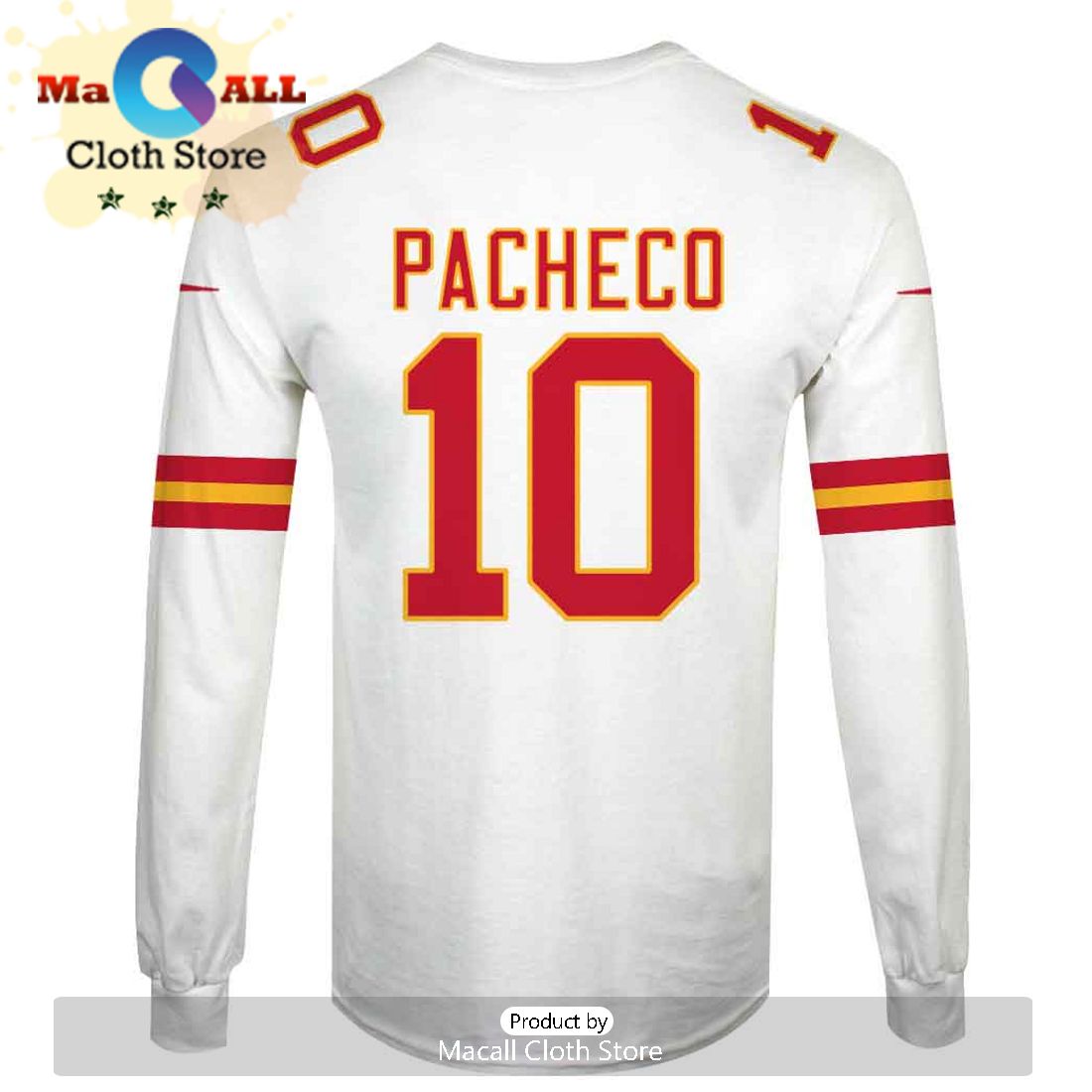 Personalized Isiah Pacheco Kansas City Chiefs Limited Edition White Hoodie Jersey