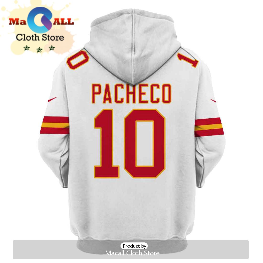 Personalized Isiah Pacheco Kansas City Chiefs Limited Edition White Hoodie Jersey