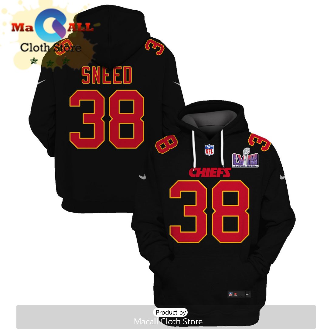 Personalized L’Jarius Sneed Kansas City Chiefs Limited Edition Black Hoodie Jersey
