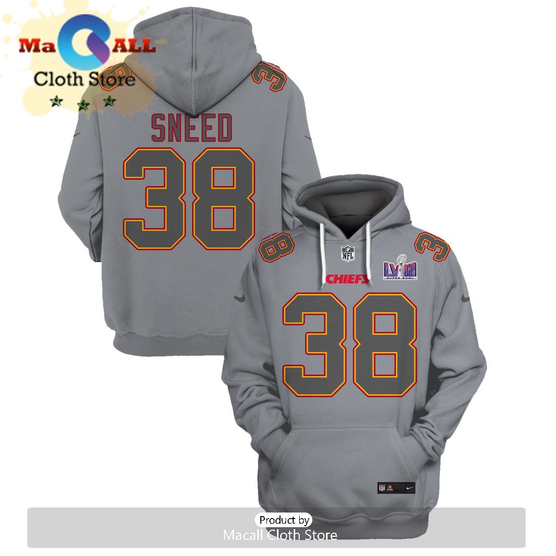 Personalized L’Jarius Sneed Kansas City Chiefs Limited Edition Grey Hoodie Jersey