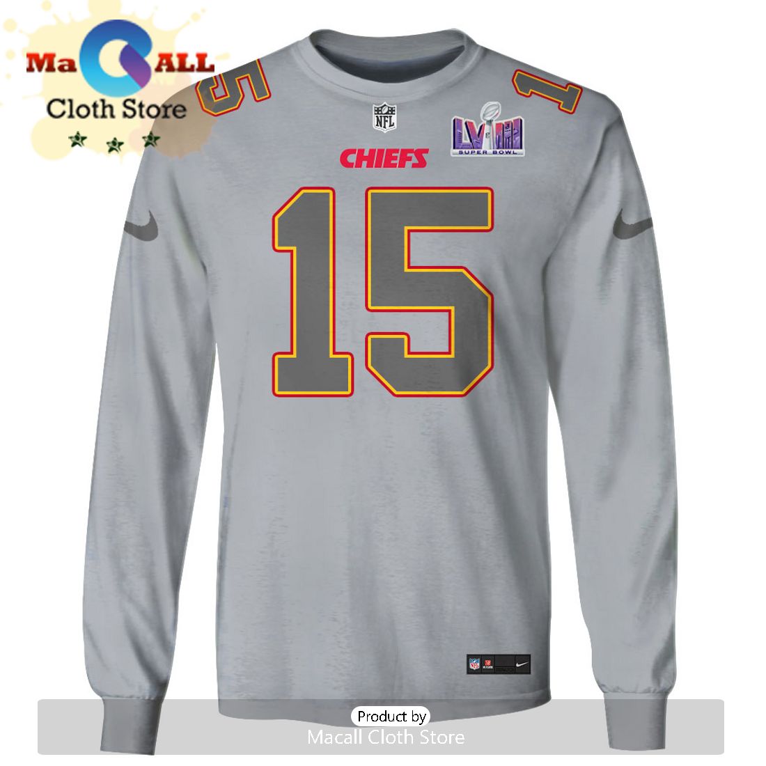 Personalized Patrick Mahomes Kansas City Chiefs Limited Edition Grey Hoodie Jersey