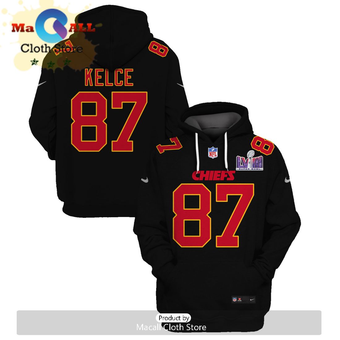 Personalized Travis Kelce Kansas City Chiefs Limited Edition Black Hoodie Jersey