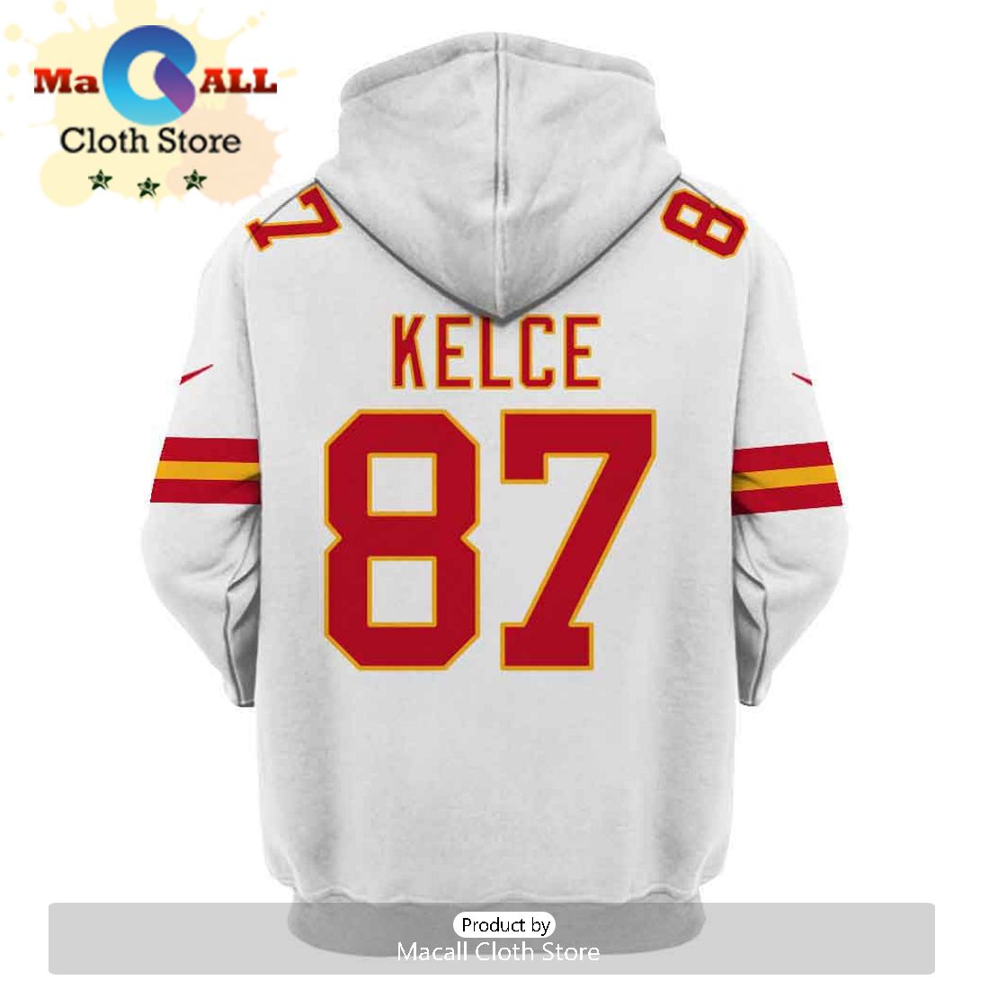 Personalized Travis Kelce Kansas City Chiefs Limited Edition White Hoodie Jersey