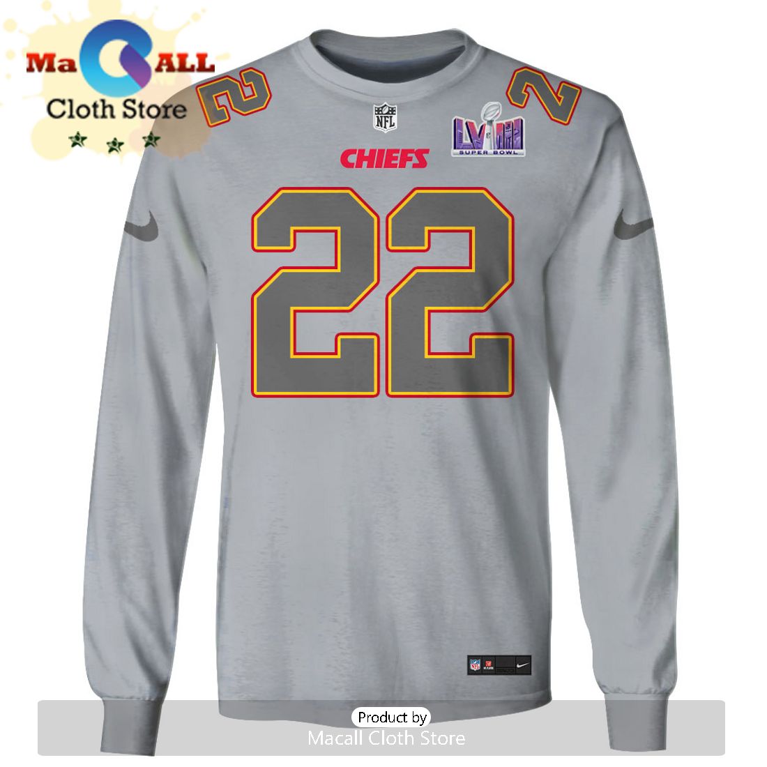 Personalized Trent McDuffie Kansas City Chiefs Limited Edition Grey Hoodie Jersey