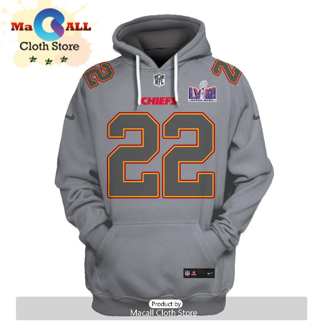 Personalized Trent McDuffie Kansas City Chiefs Limited Edition Grey Hoodie Jersey