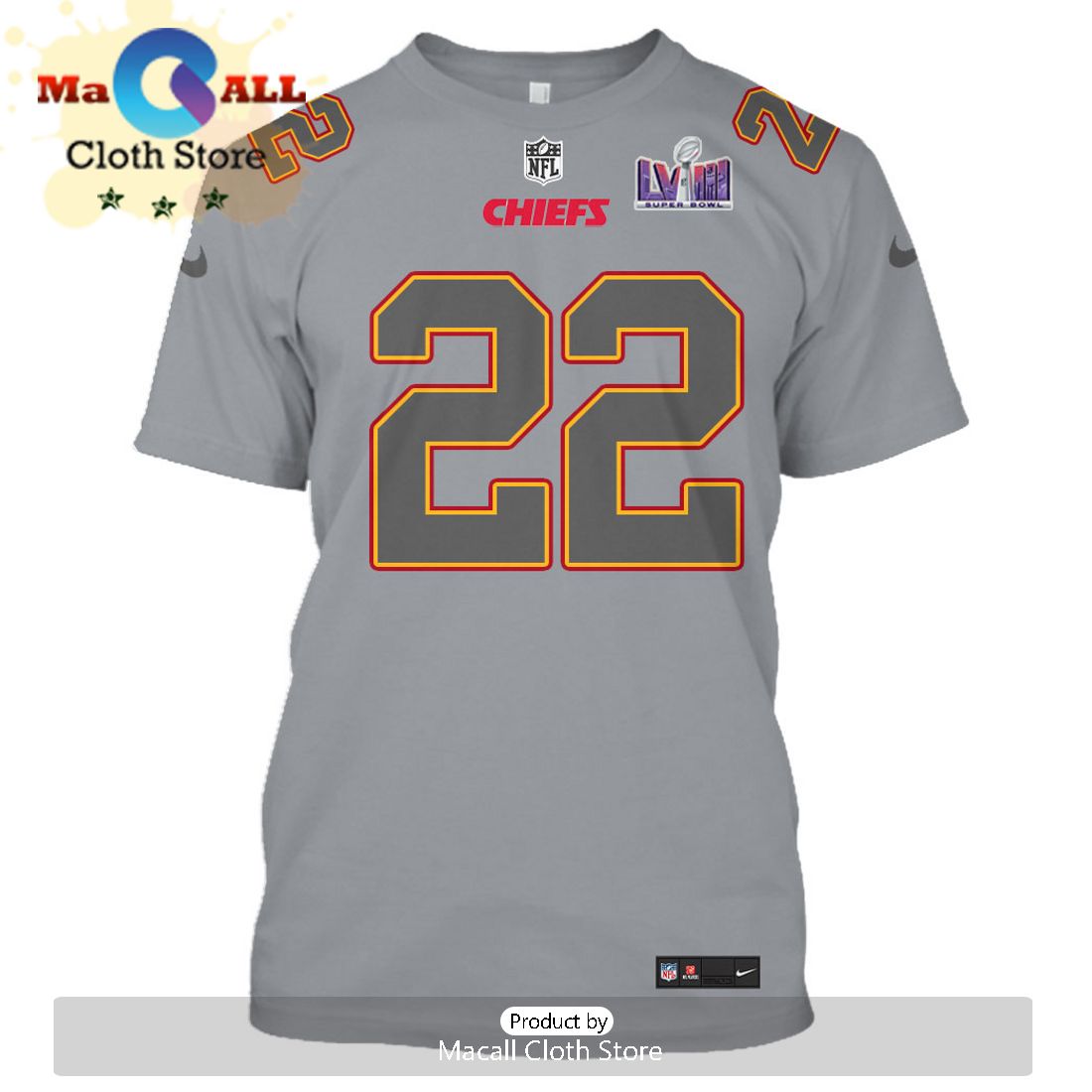 Personalized Trent McDuffie Kansas City Chiefs Limited Edition Grey Hoodie Jersey