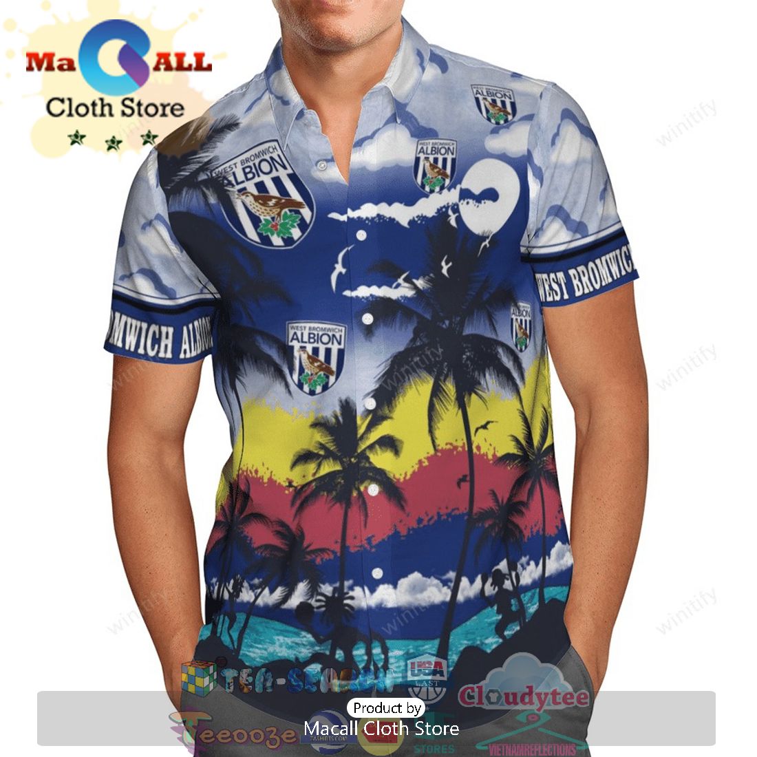 EFL West Brom Tropical Floral Hawaiian Shirt