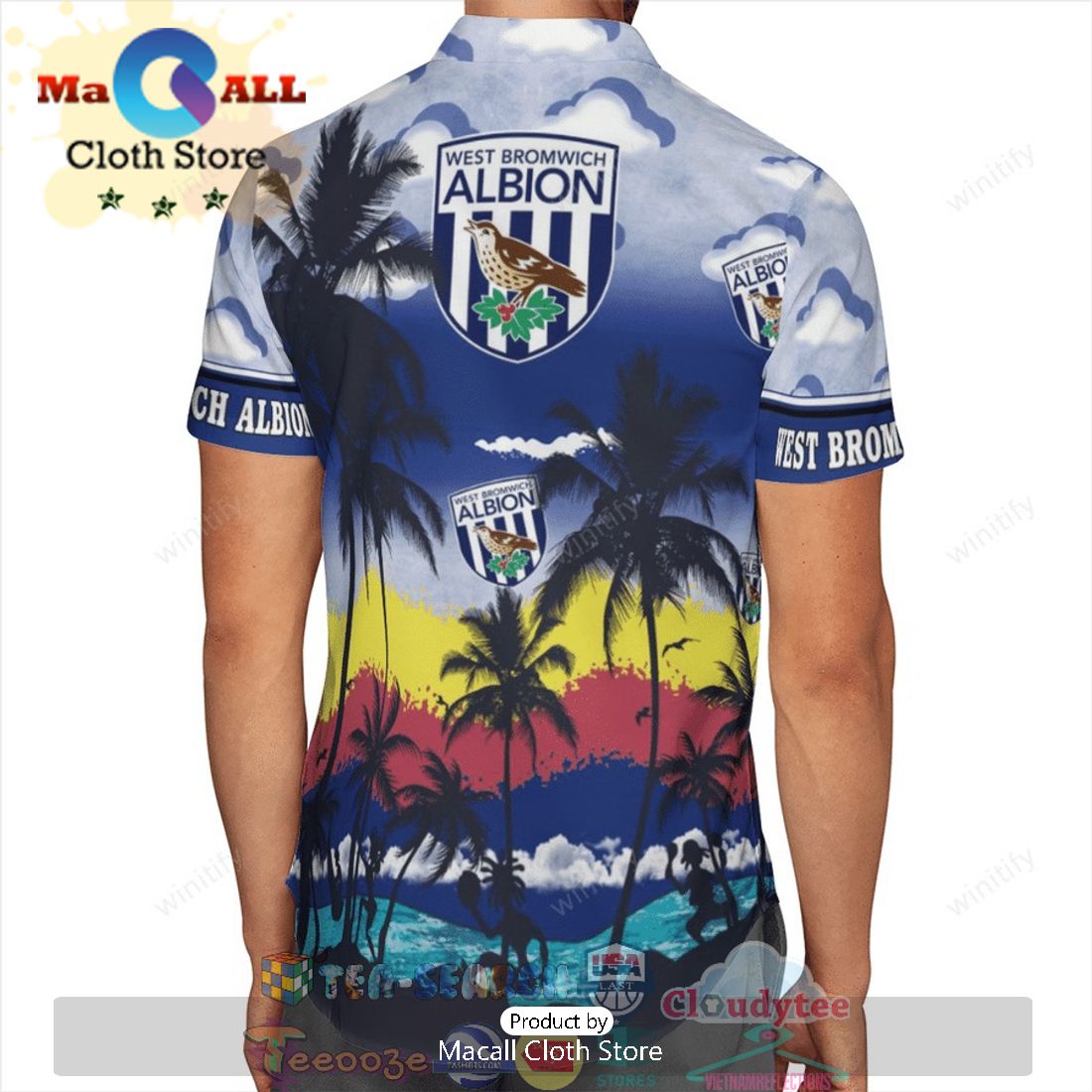 EFL West Brom Tropical Floral Hawaiian Shirt