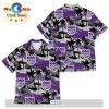 NBA Sacramento Kings Gray White Gradient Scratch Hawaiian Shirt