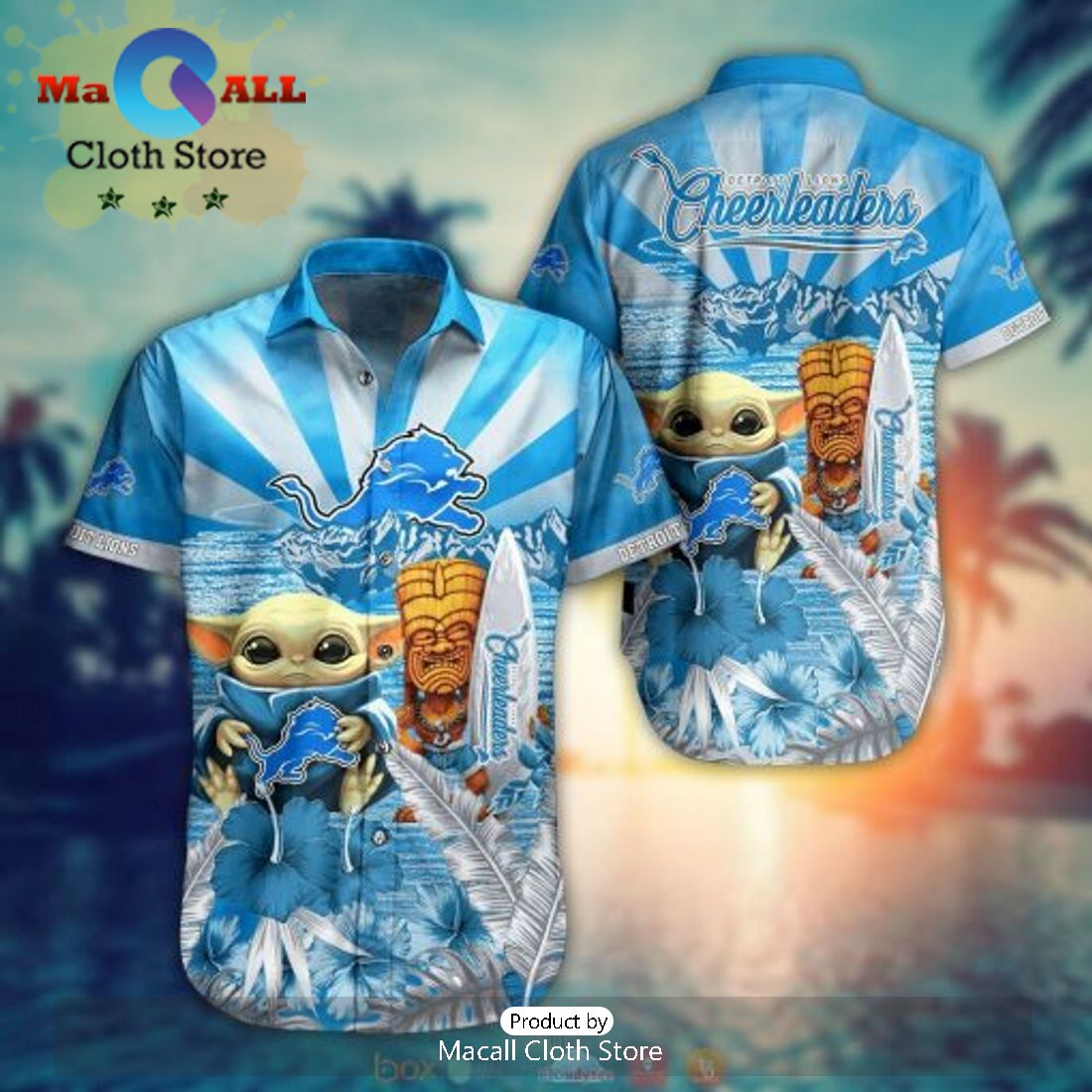 NFL Carolina Panthers Mascot White Hawaiian Shirt