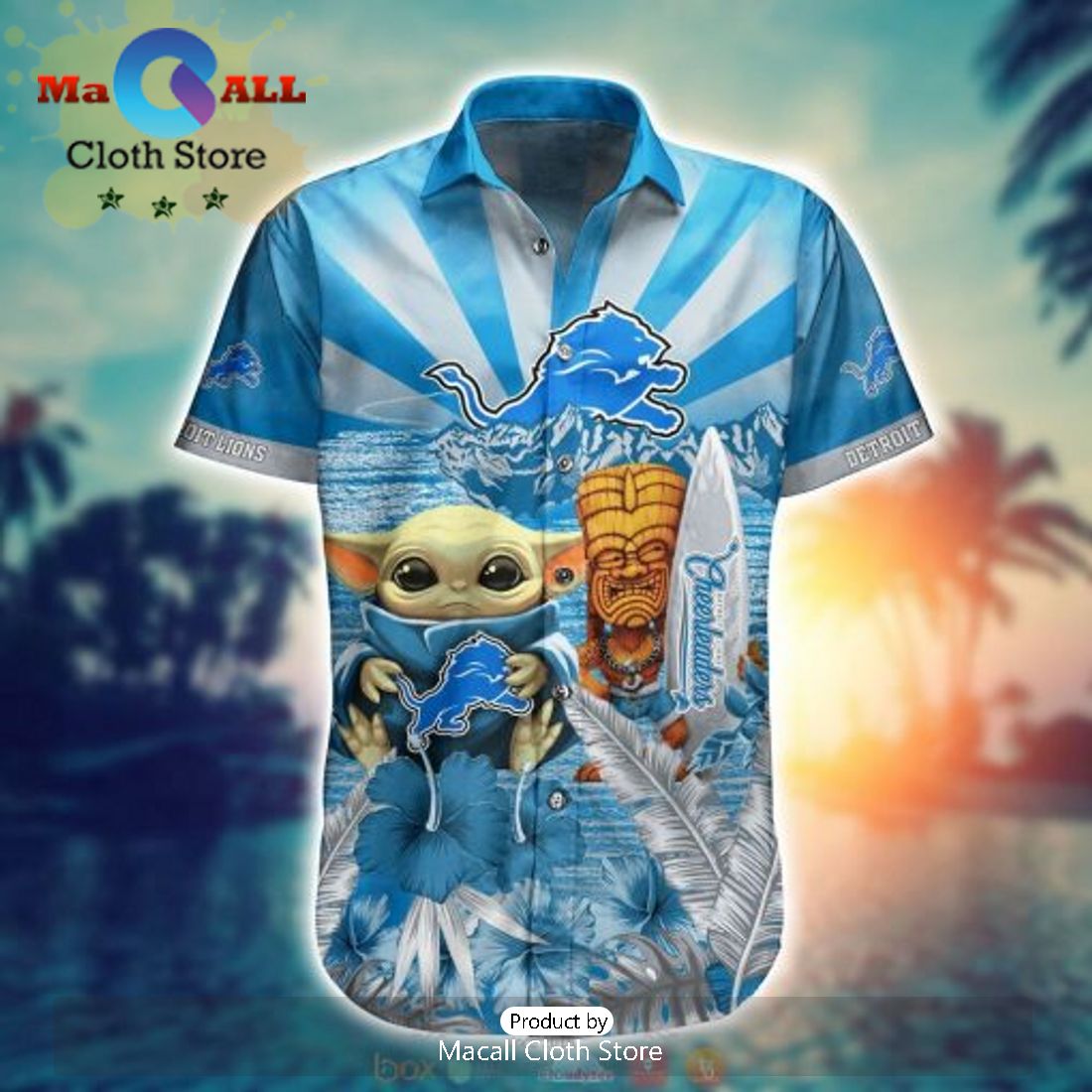 NFL Carolina Panthers Mascot White Hawaiian Shirt