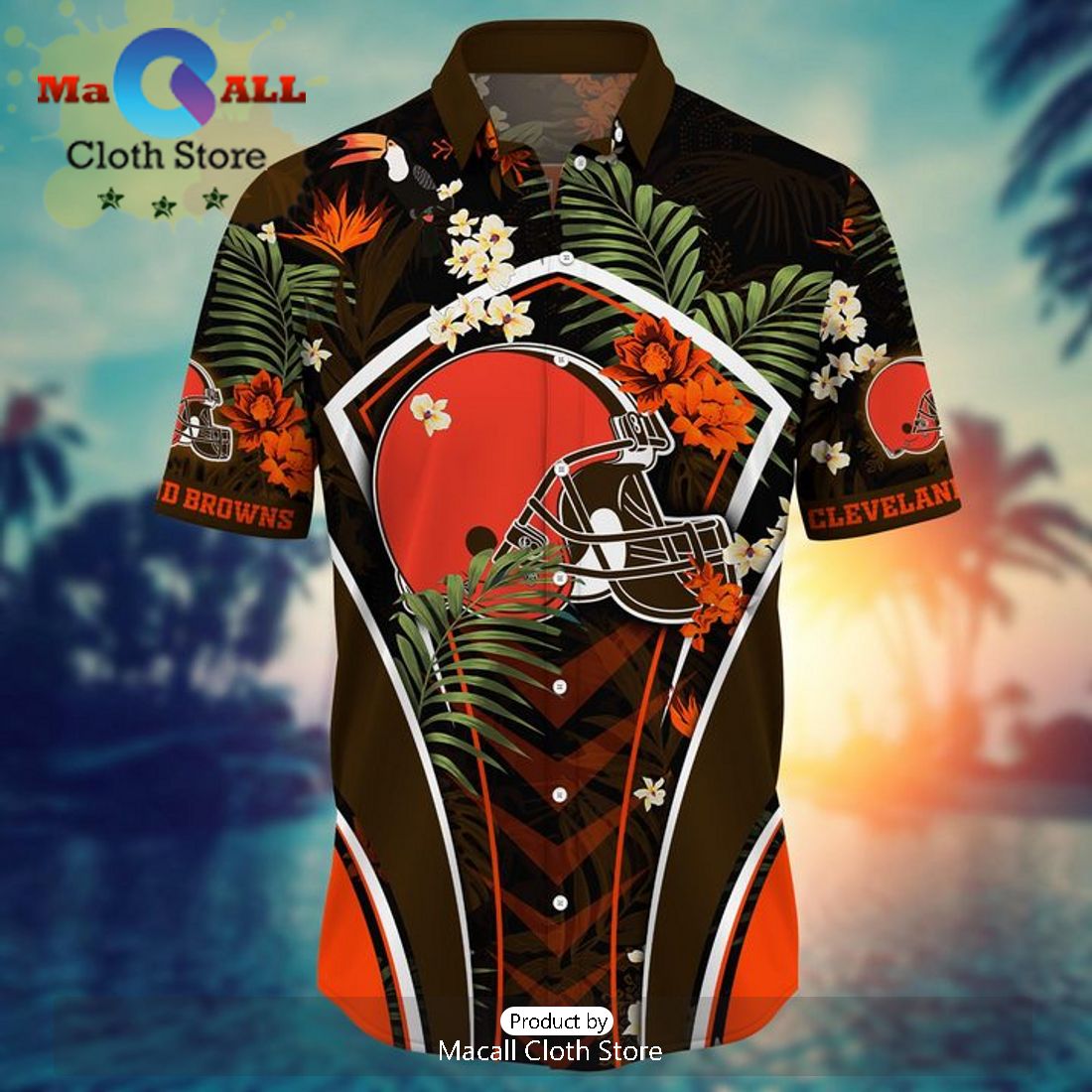 NFL Cincinnati Bengals Tropical Leafs Hawaiian Shirt