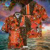 NFL Cleveland Browns Coconut Tree Orange Hawaiian Shirt