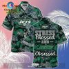 NFL Los Angeles Chargers Gold Flowers Blue Hawaiian Shirt Limited