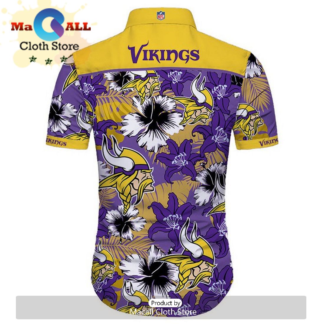 NFL Minnesota Vikings Custom Skull Hawaiian Shirt