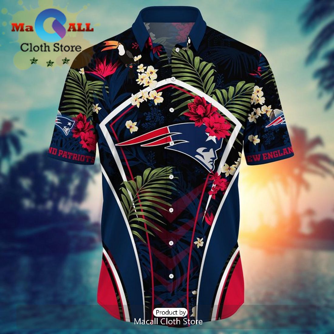 NFL Minnesota Vikings Tropical Leafs Hawaiian Shirt