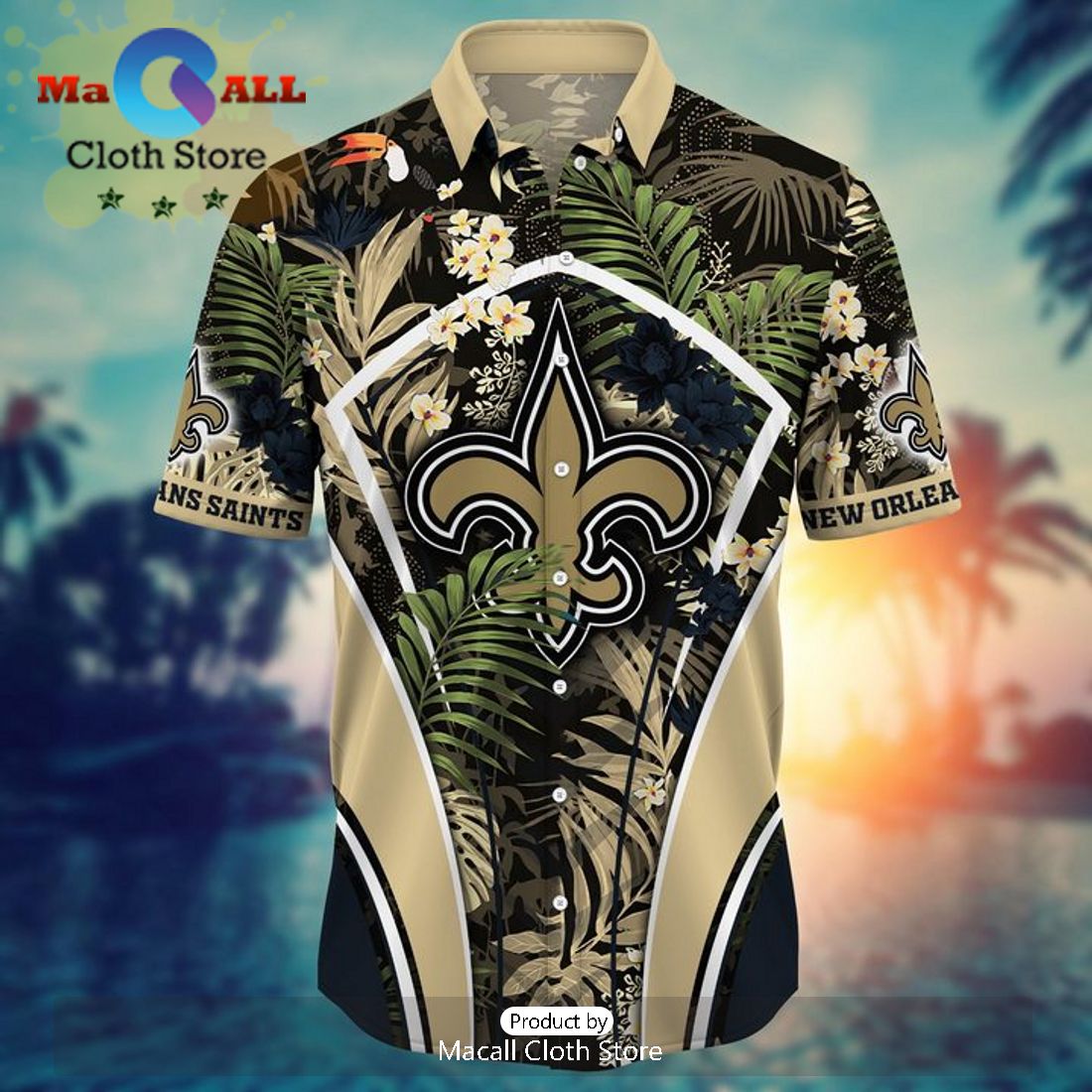 NFL New England Patriots Tropical Leafs Hawaiian Shirt