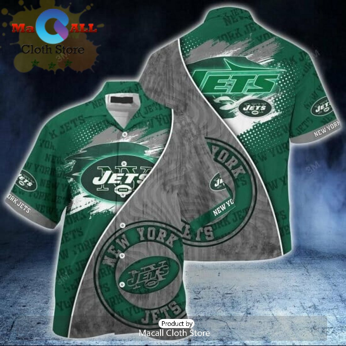 NFL New York Jets Halloween Green Hawaiian Shirt