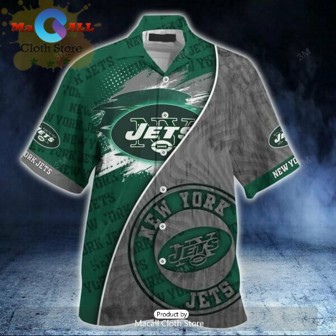 NFL New York Jets Halloween Green Hawaiian Shirt