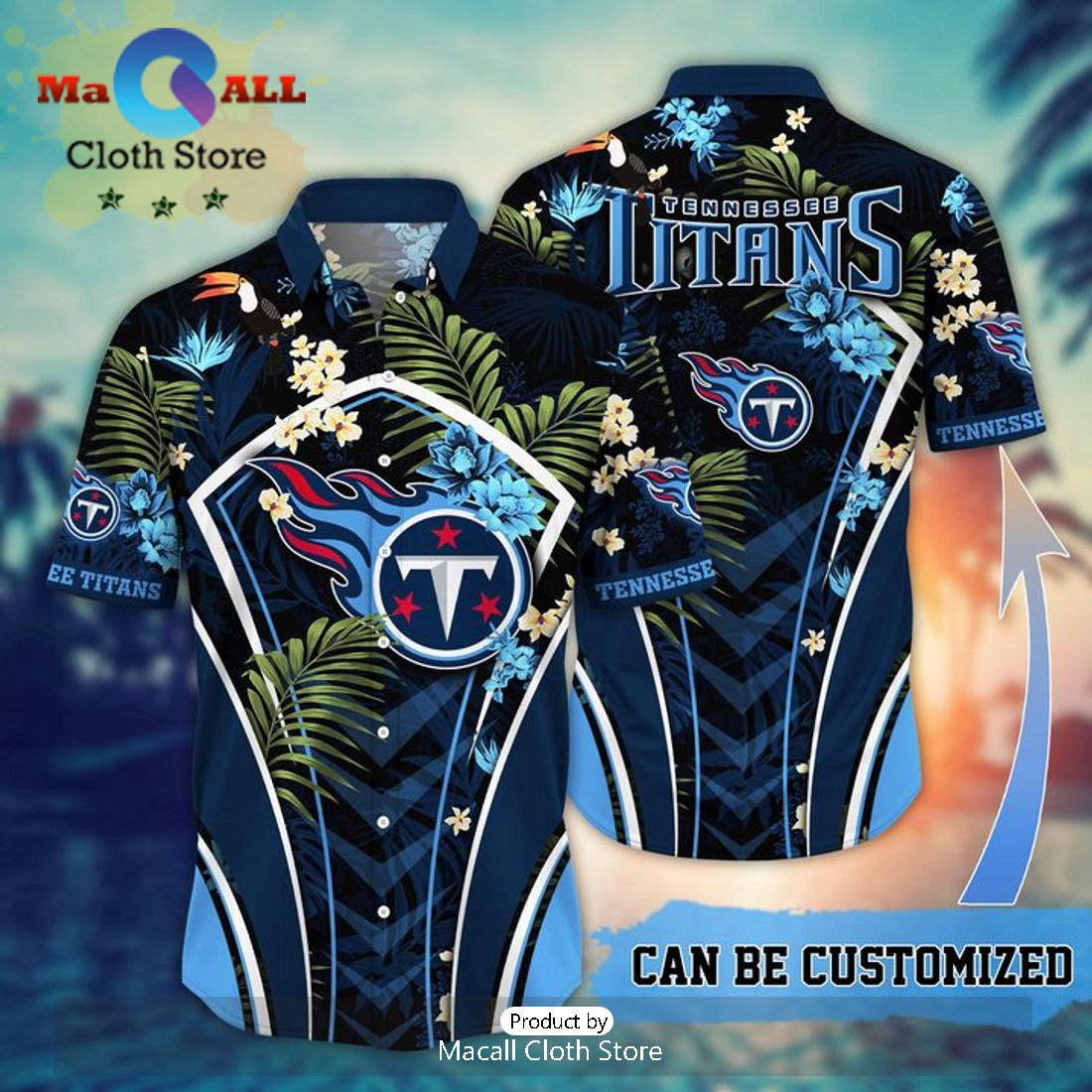 NFL Tampa Bay Buccaneers Tropical Leafs Hawaiian Shirt